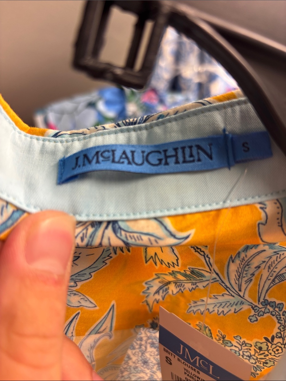 J.McLaughlin Yellow Floral Button-Up Blouse - Picture 2 of 5